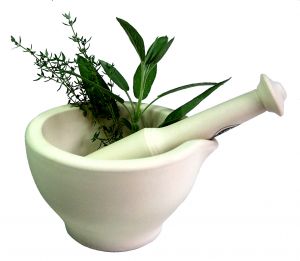 A Mortar and Pestle for Preparing Herbal Remedies